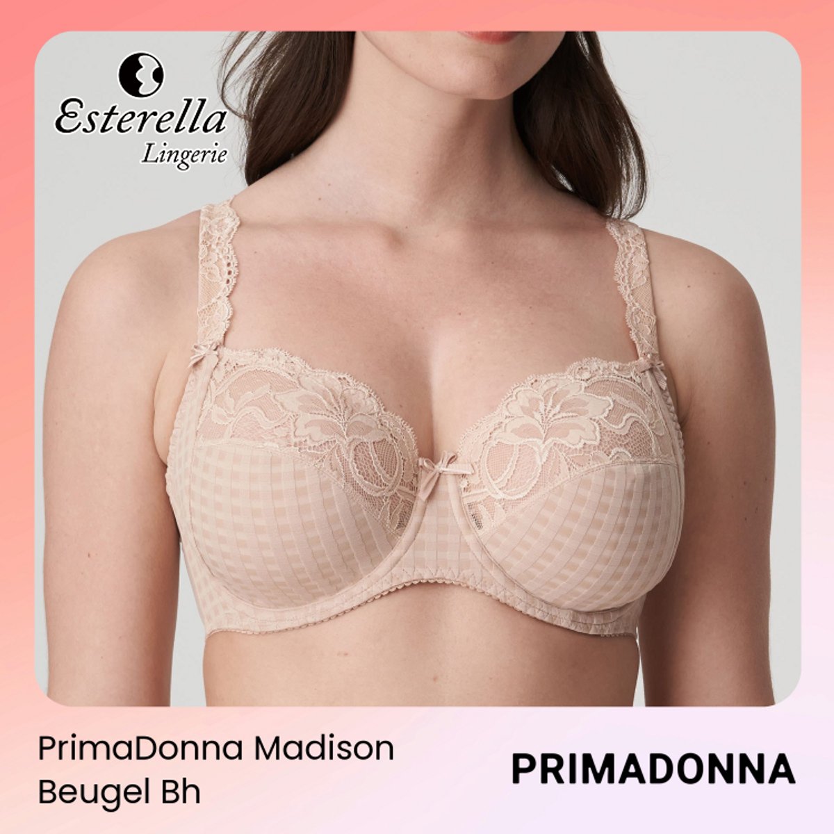 PrimaDonna Madison Beugel Bh 0162121 Caffé Latte - maat EU 80G / FR caffe latte