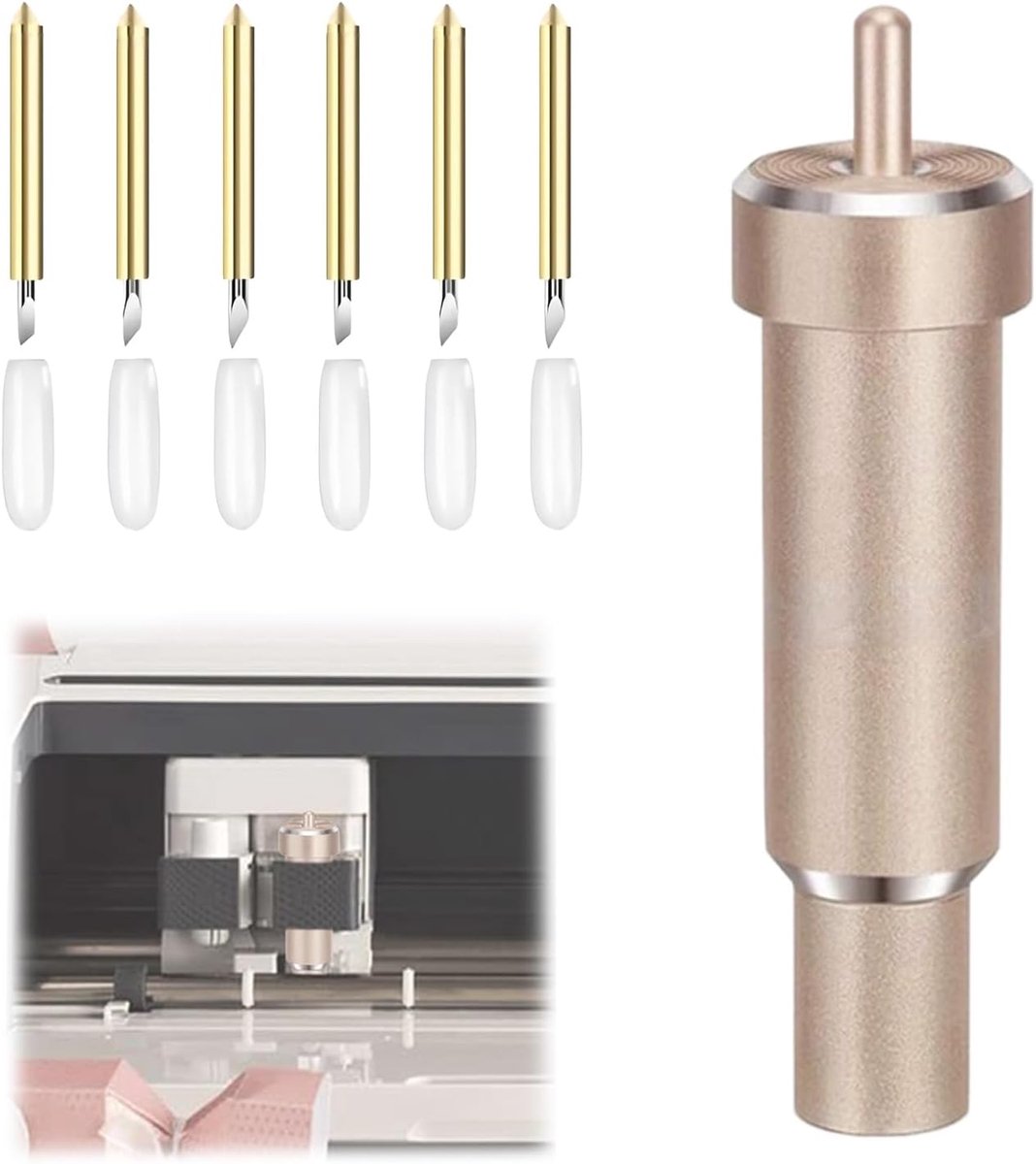 reservemesjes, 6 stuks, messen met fijne punt, hoogwaardig, compatibel met Cricut Maker 3/Maker/Explore Air/Air 2/Air 3, hoek 30 ° 45 ° 60 ° met diepe snijbehuizing voor nauwkeurig snijden
