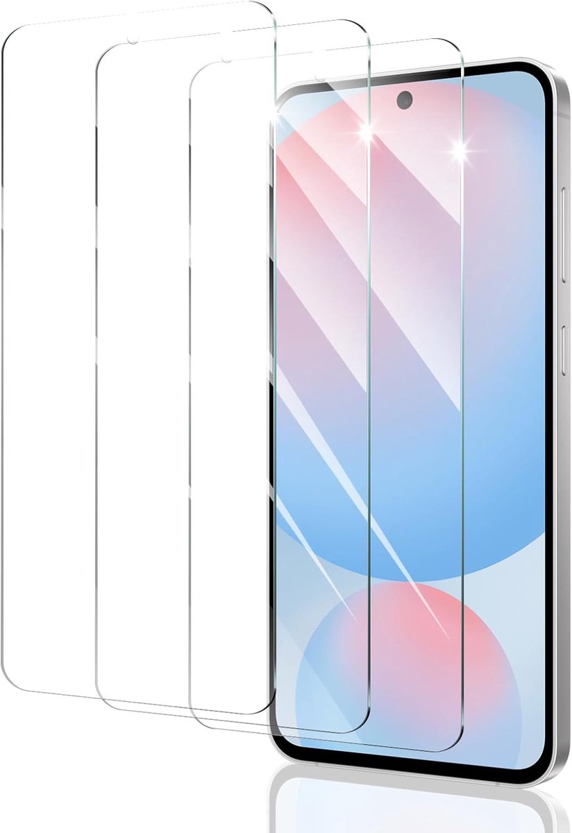 Beschermfolie voor Samsung Galaxy S24 FE/A56, pantserbescherming glasfolie, displaybescherming, gehard glasfolie, pantserfolie, veiligheidsglas, 9H hardheid, displayfolie, HD helder, anti-kras