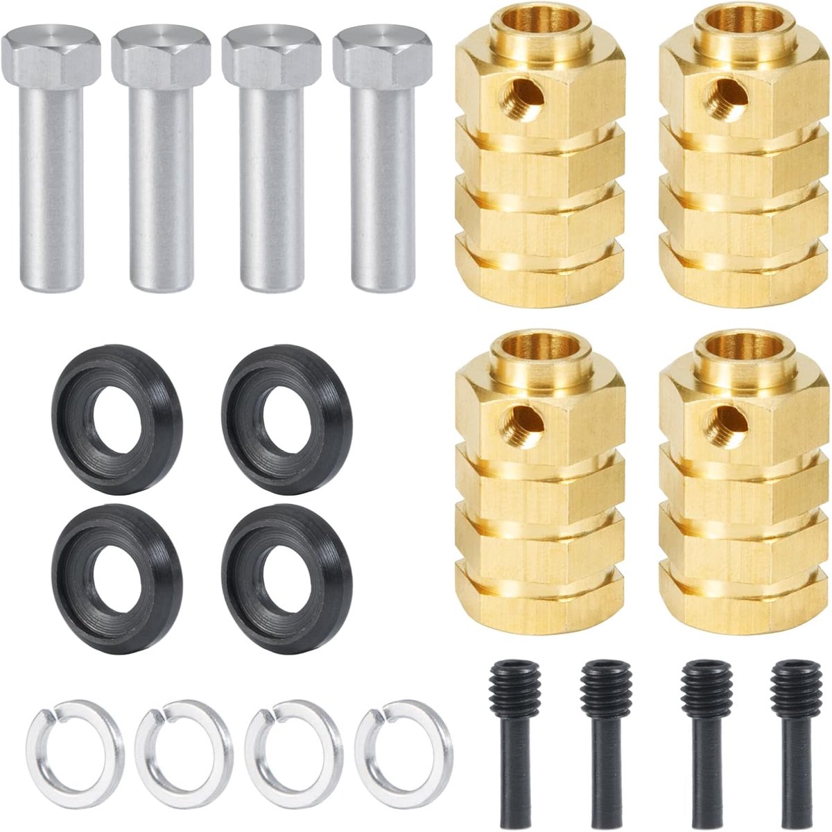 4 stuks 20 mm messing wieldrager verlengadapter voor TRX4 TRX6