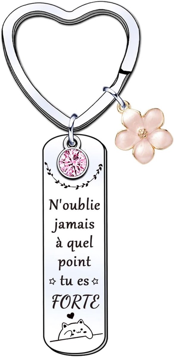 Meisje vriendin zus kerst moed sleutelhanger vrouw cadeau vriendin motiverende geschenken meisje aanmoedigingsgeschenken doorzettingsvermogen kerstcadeau