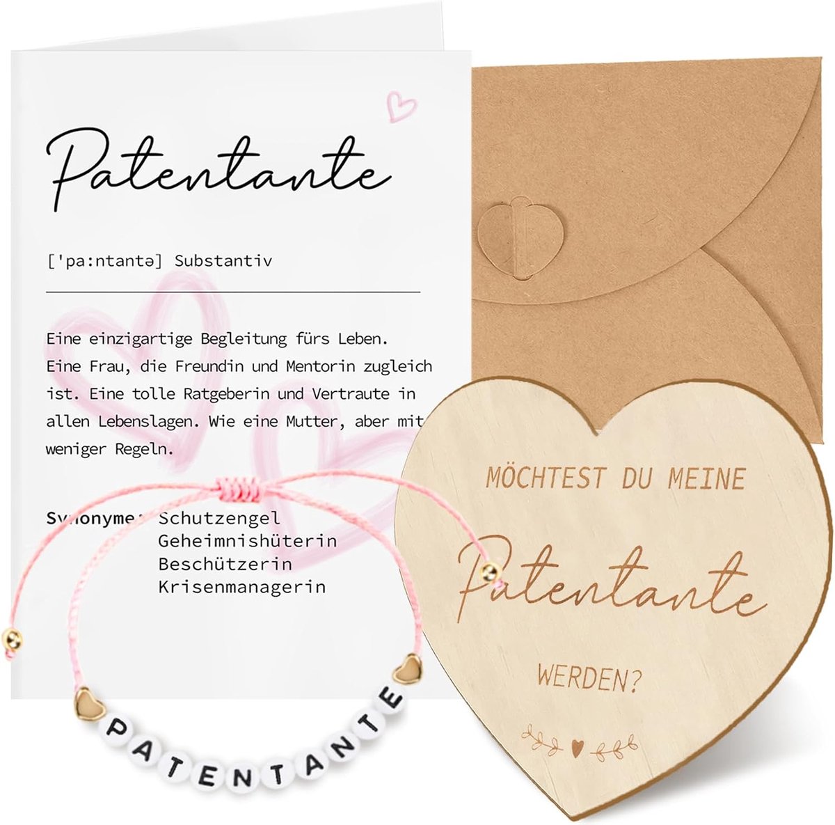 Wenskaart, kaart met envelop, cadeau voor peetvrouw