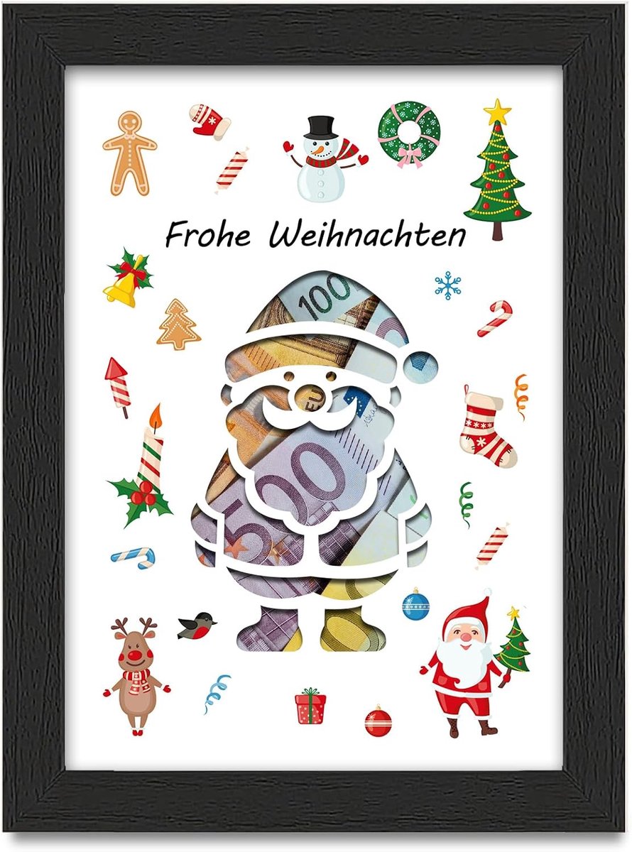 Geldcadeau Kerstmis, Geldcadeaus Verpakking Kerstman, Kerstelijke Geldcadeaus, Kerstgeld Verpakking, Kerstcadeaus voor Familie, Vrouwen, Mannen, Kinderen, Vrienden