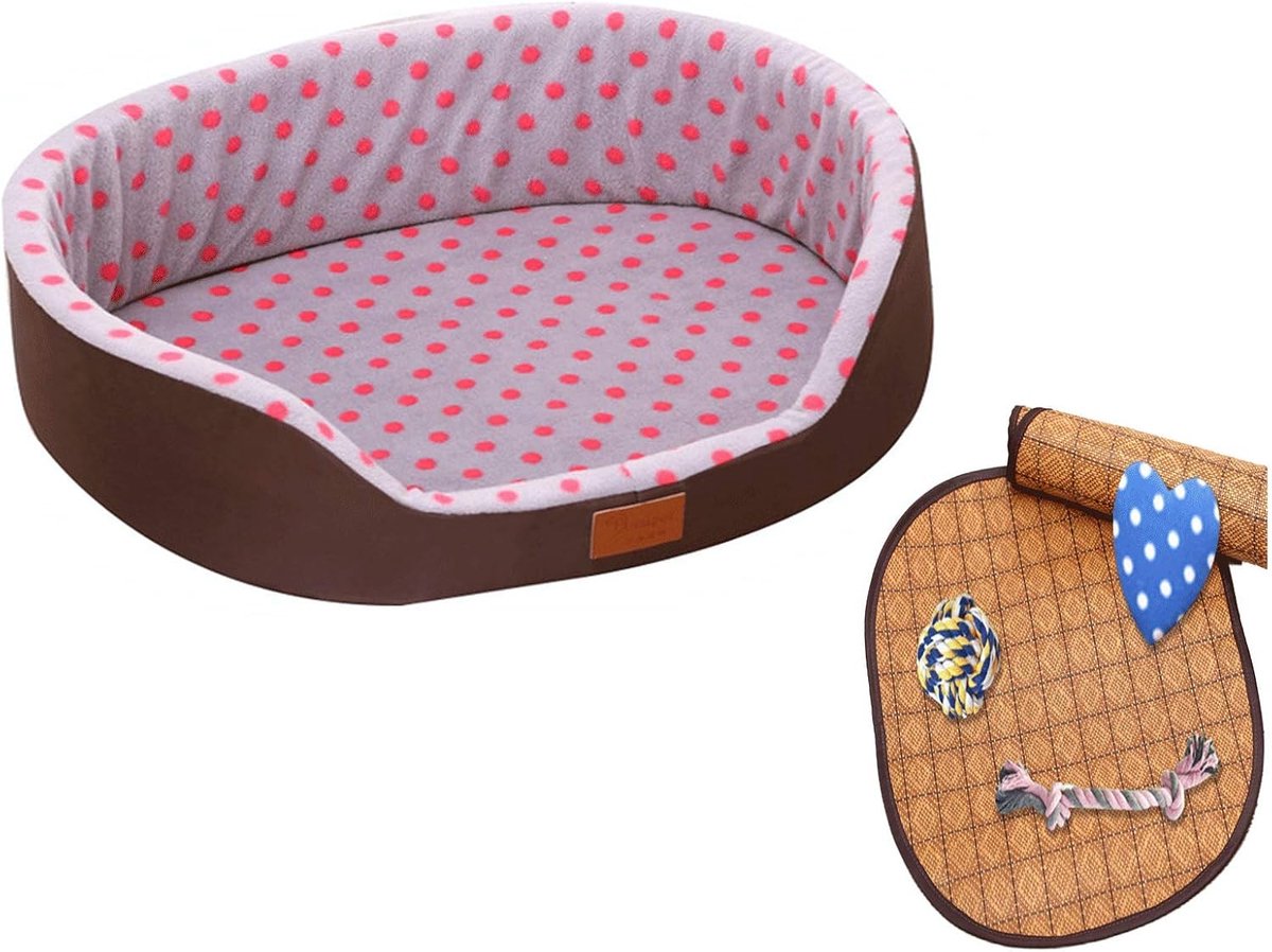 Set Vier seizoenen ademend kennel bed met koelpad, geschikt voor wasbare huisdierbanken voor grote honden en katten