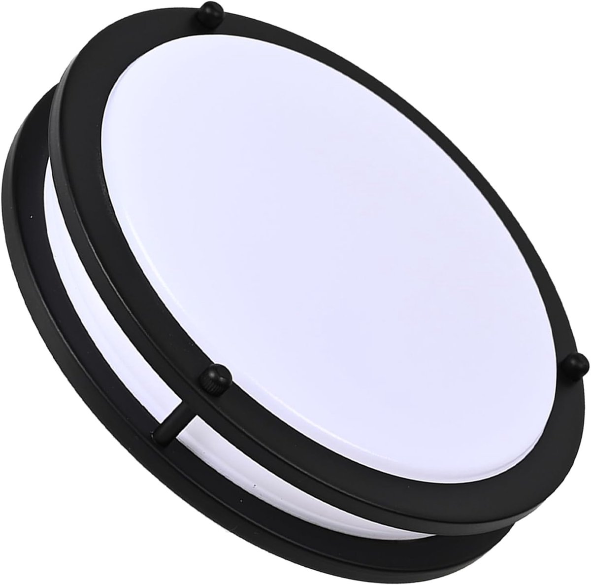 Led-plafondlamp, zwart, 30,5 cm, voor ingang, 2700 K, 3000 K, 3500 K, 4000 K, 5000 K, dimbaar, waterdicht, led-plafondlamp voor badkamer, keuken, entree, ronde plafondlamp voor hal, 23 W