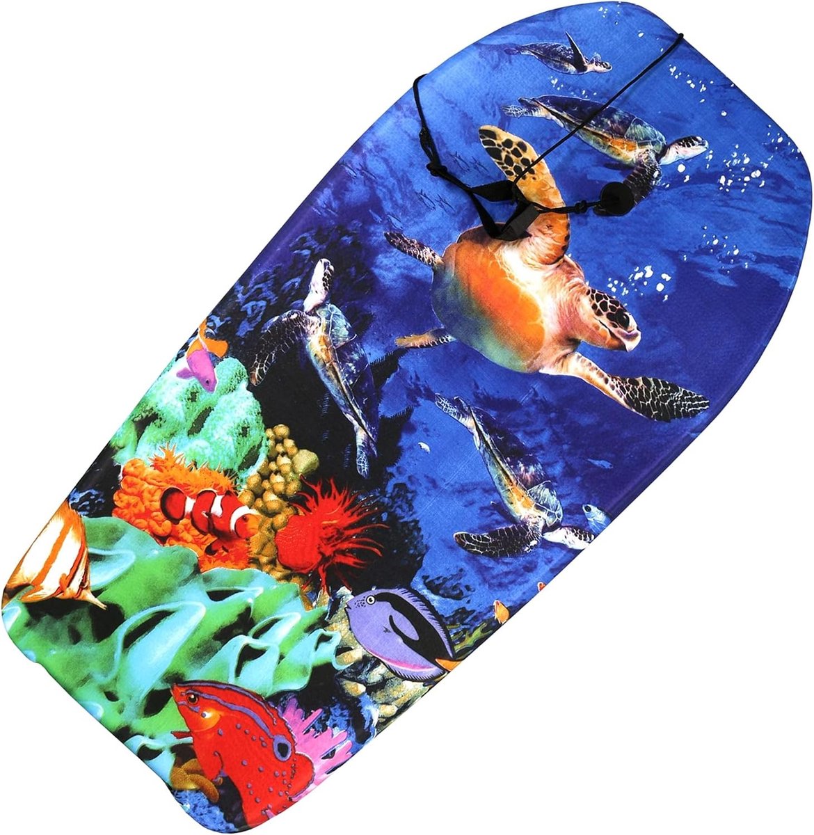 Sporting Bodyboard voor kinderen in dierlijk haai- of schildpaddesign, surfplank voor kinderen, 92 x 46 x 5 cm, tot 75 kg, surfboard voor kinderen, bodyboards voor surfen