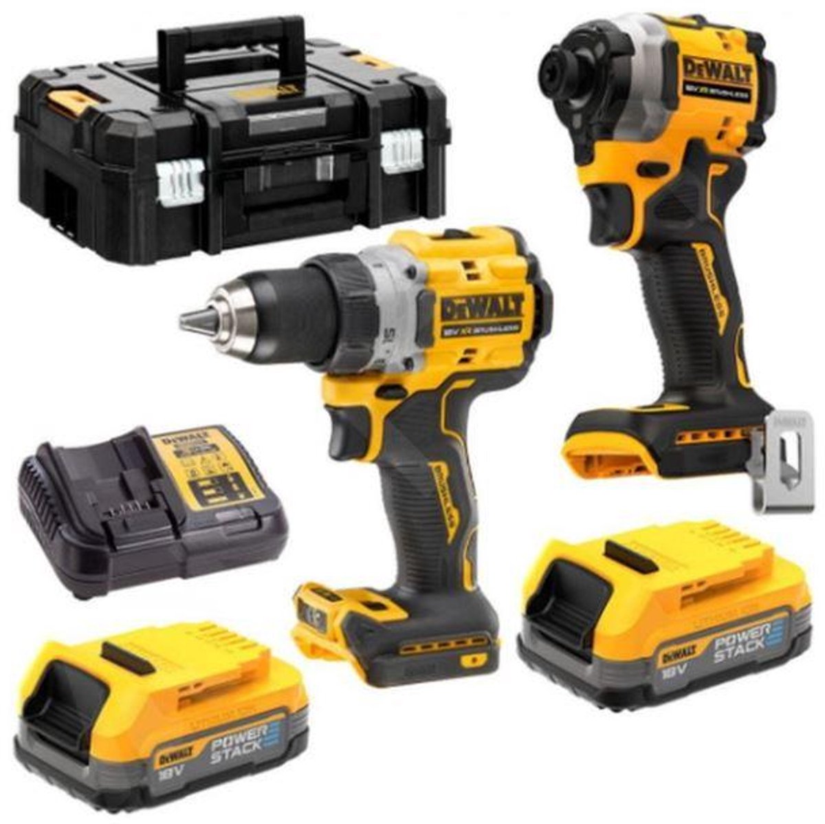 DeWalt DCK2051E2T Serie - Kombiset - 18V - POWERSTACK - Met Koffer