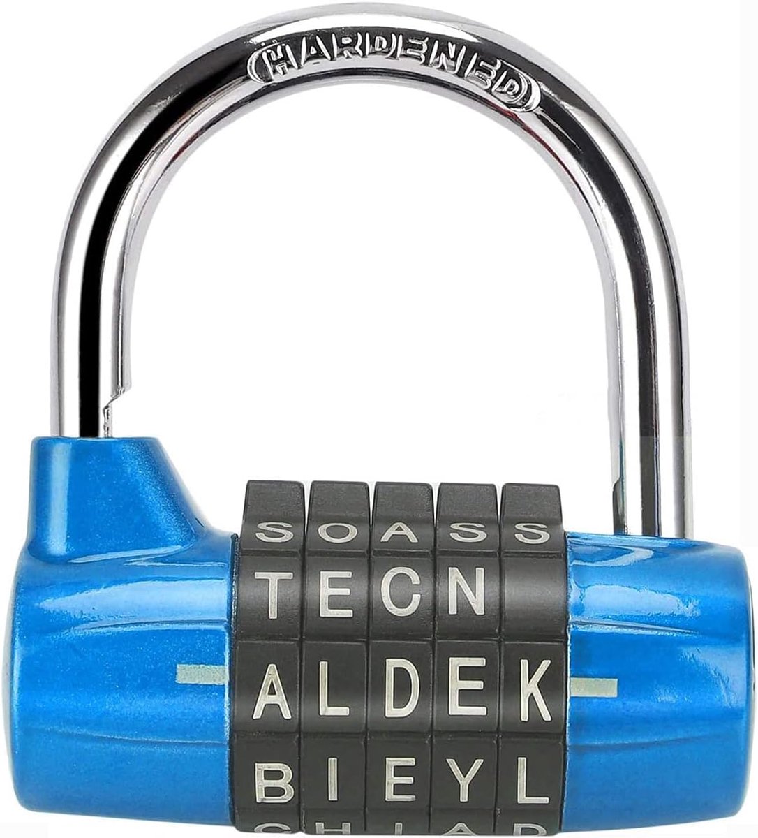 Veilig wachtwoord hangslot, 5-cijferig combinatieslot, combinatiehangslot reiskoffer Beveiliging wachtwoordslot - blauw