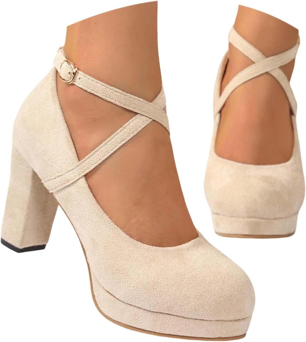Trachtenschuhe Damen Dirndl Schuhe Damen Trachten Pumps - Trachtenschuhe mit Absatz Chunky Tanzschuhe Brautschuhe Blockabsatz Ballerinas Elegant Schuhe Zum Dirndl Absatzschuhe Spangenpumps