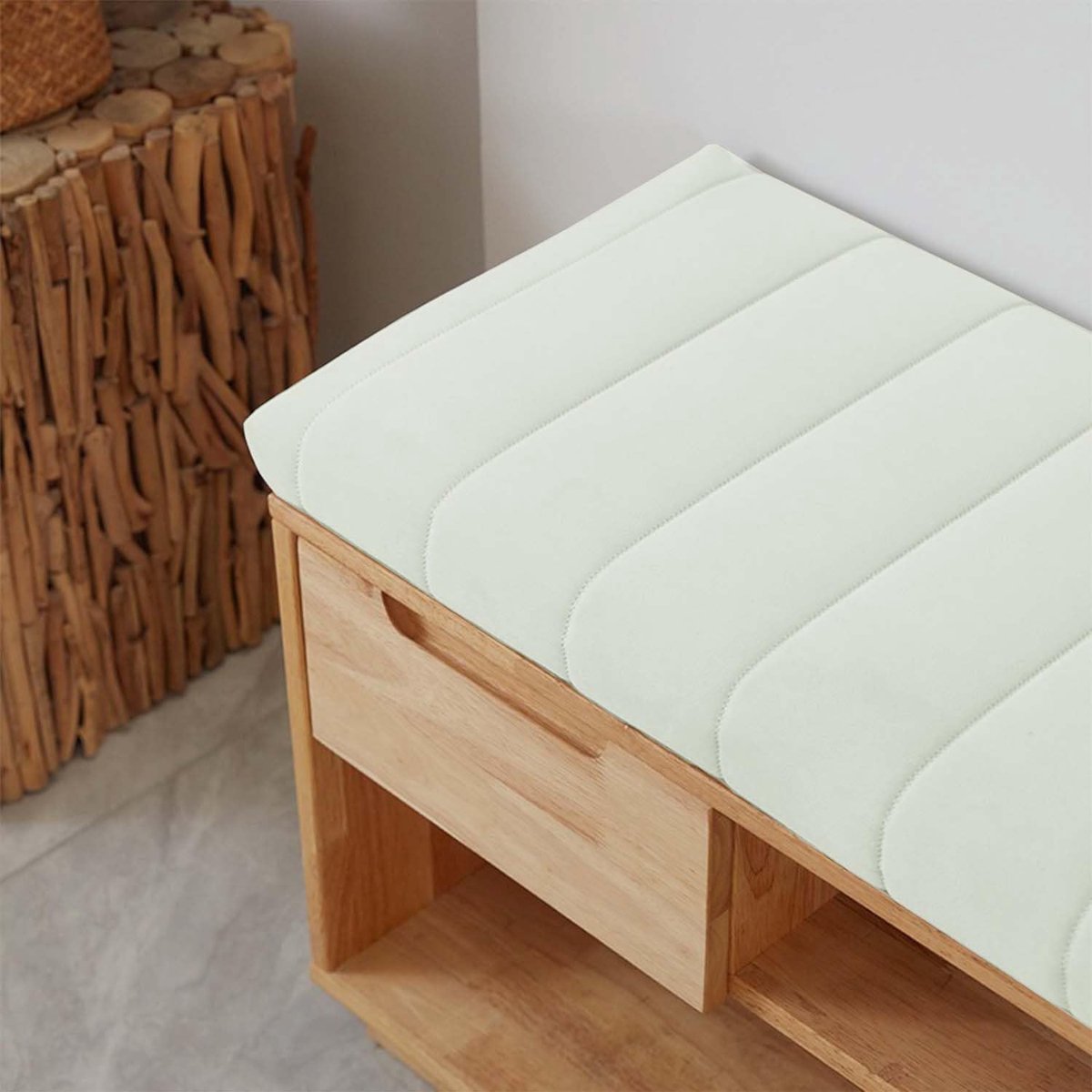 Generisch Bankauflage 100x40 120x40 140x40 80x40 150x50 Abnehmbarem Sitzkissen Bank, rutschfeste Gartenbank Auflage für Innen Outdoor Fensterbank Couch ban k Eckbank Auflagen,Cream White,130x55x4cm
