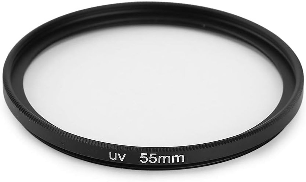 55 mm UV-filter, ultraviolet filter Glazen lensbeschermer voor Sony Nikon Pentax