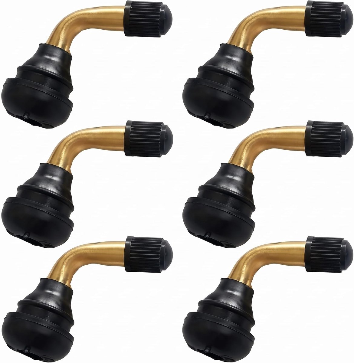 Haaks Tubeless Ventiel 90 Graden Messing voor Motor Scooter, 6 Stuks
