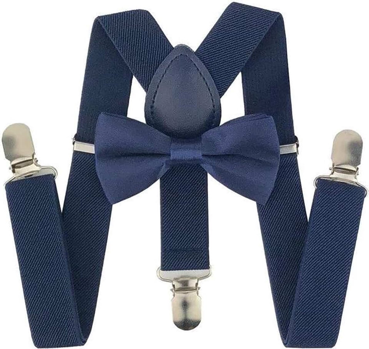 Vlinderstrik | Dandy Vlinderstrik | Feestelijke Kinderoutfit | Stoere Bretel met Strik - Blauw
