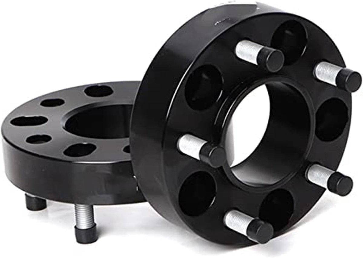 2 stuks PCD 5x114.3 CB 66.5mm 20/25/30/35/40mm aluminium wielafstandhouderadapter, for 5-gaats pak, for universele auto Adapter voor autowielafstandhouder(2PCS 40MM BLACK)