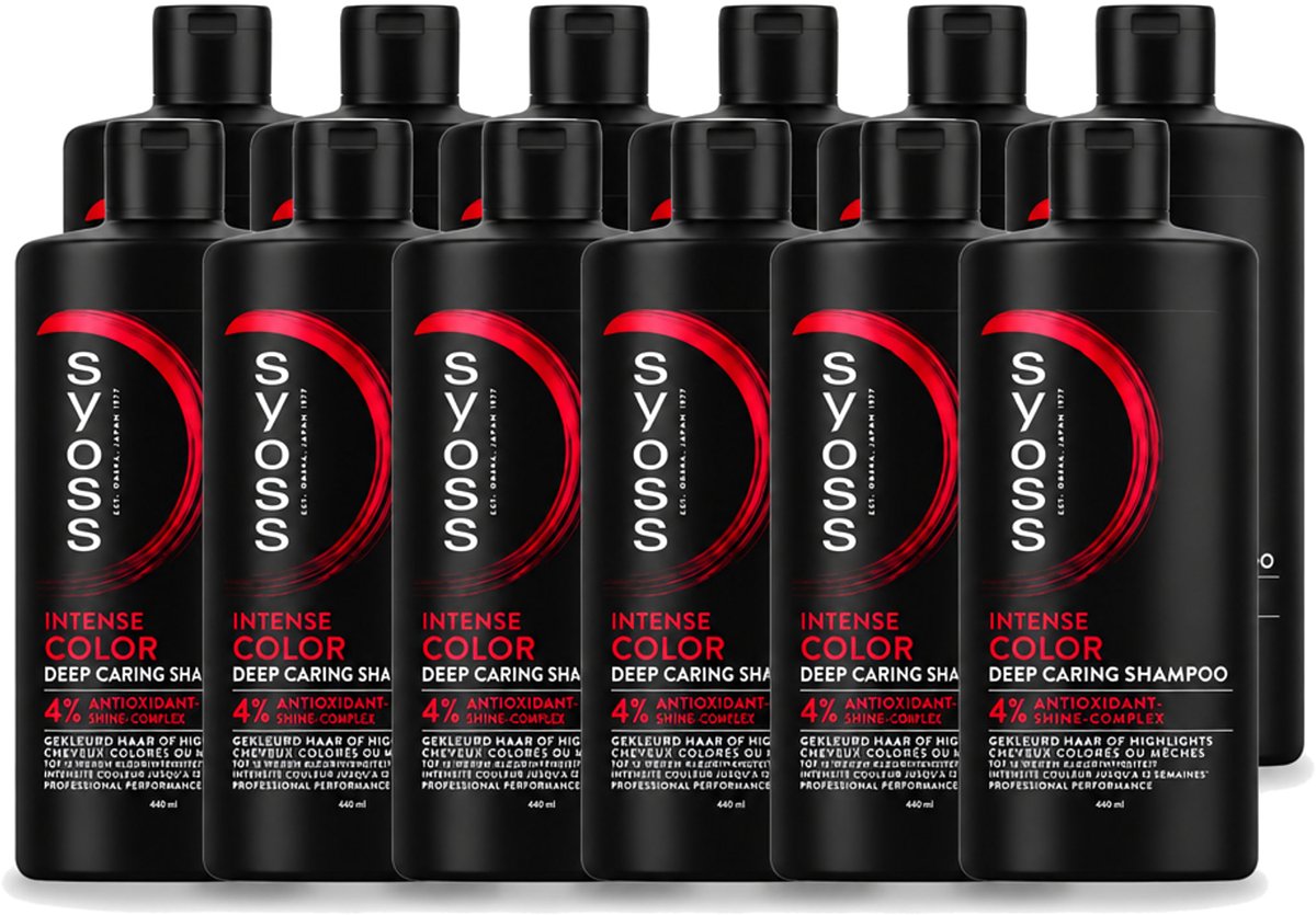 12 x Syoss – Shampoo – Color – 440 ml - Voordeelverpakking - 12 stuks