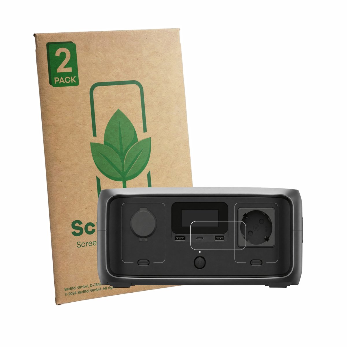 2 Stuks Screenprotector voor EcoFlow River 3 - Hoogwaardige Beschermfolie transparant