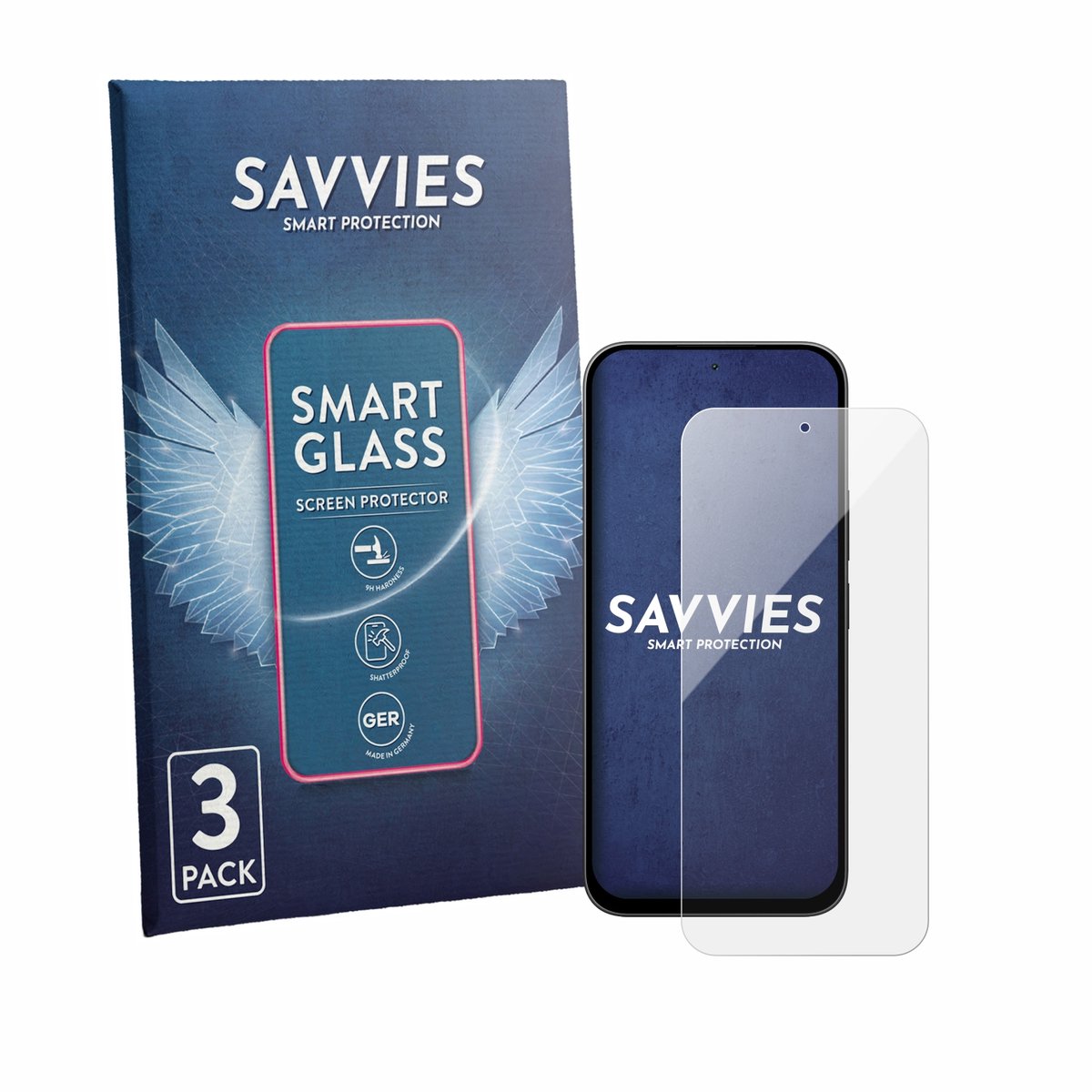3 Stuks Savvies Screenprotector - geschikt voor Xiaomi Redmi 17 - beschermfolie glas transparant