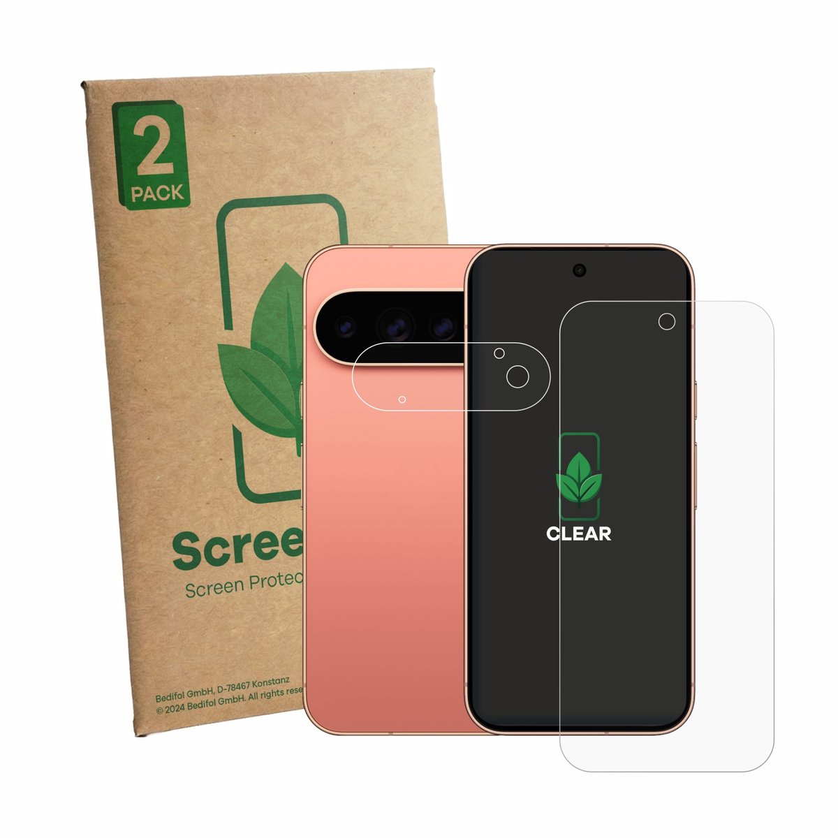 2 Stuks Screenprotector voor Google Pixel 11 Pro (Voor+Camera) - Hoogwaardige Beschermfolie transparant