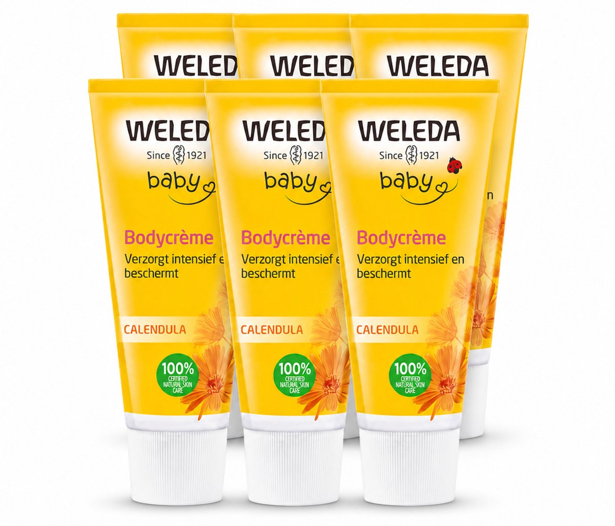 6 x WELEDA - Bodycrème - Baby & Kind Calendula - 75 ml - Voordeelverpakking - 6 stuks
