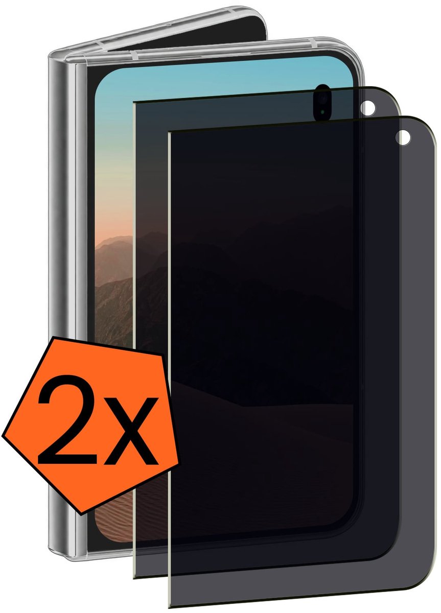 Screenprotector - 2 Stuks - Geschikt voor Apple iPhone Duo - Privacy Filter - Gehard Glas - Beschermglas - Tempered Glass - Screen Protector