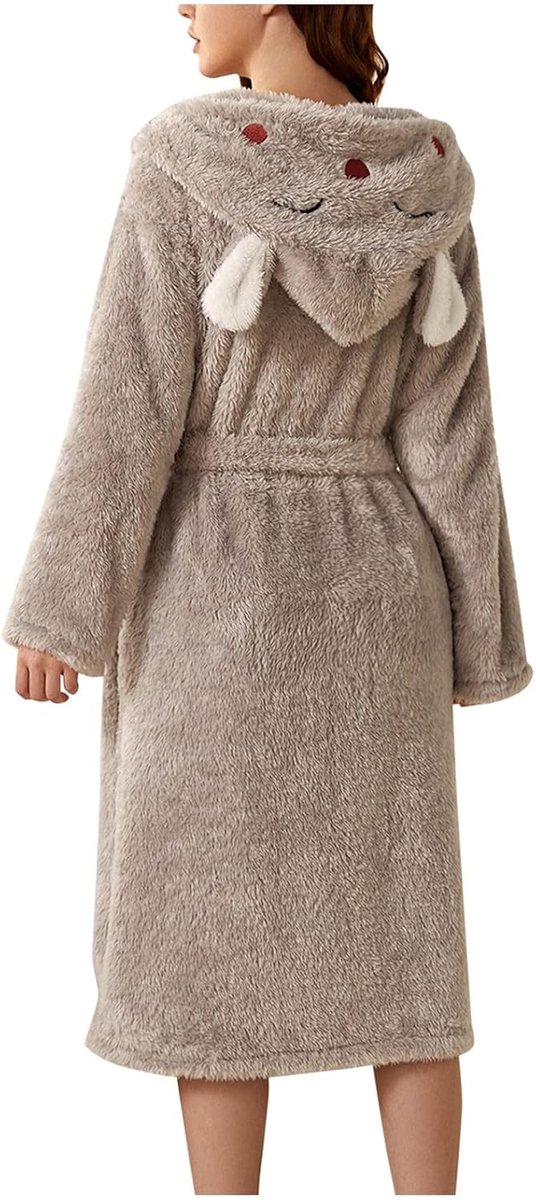 Pyjama voor dames, winter, warm, warm, winter, katoen, badjas met