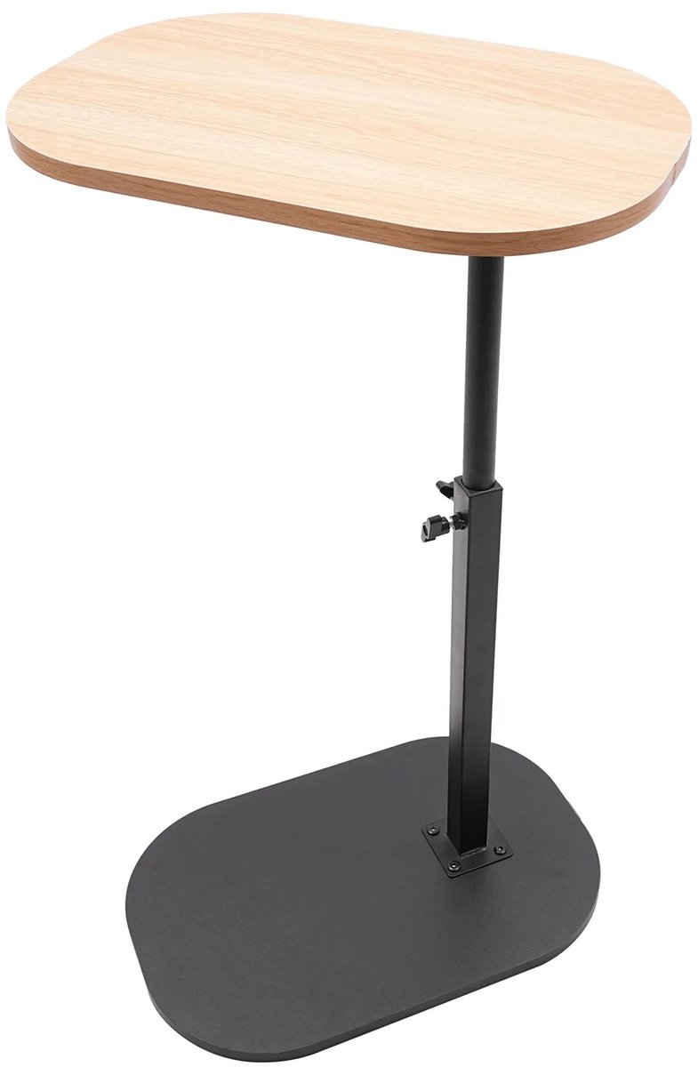 MokoHub C-vormige Bijzettafel - Salontafel - In Hoogte Verstelbaar - Vrijstaand - 45x30x45-80 cm - Beige