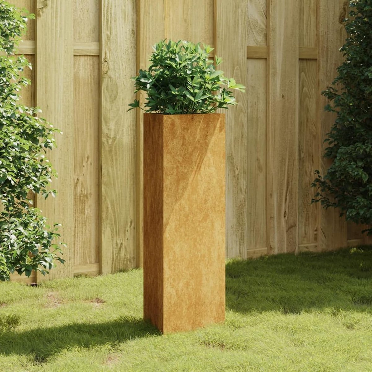 Plantenbak 30x26x75 cm Cortenstaal, plantenbak tuinbak bloembak voor buiten binnen kantoor terras balkon 824545