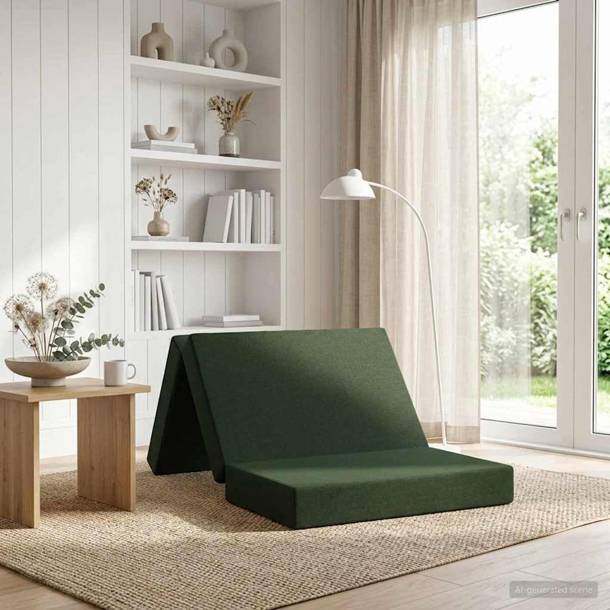 100x67x45 cm opvouwbaar bed/stoel donkergroen