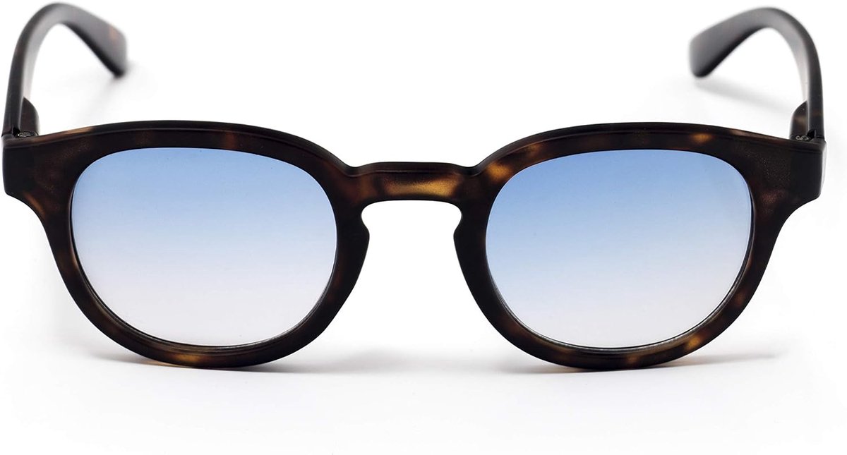 Hipsun Demi Blauw getinte zonnebril met gepolariseerde glazen, montuur Soft Touch Effect - lens roze blauw grijs Flash - heren dames - brillenetui van microvezel - 22 g