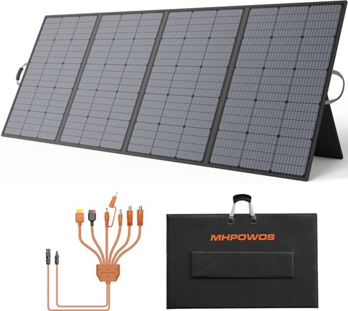 Draagbaar Zonnepaneel - 400W Opvouwbaar - 2335x935x28 mm - Monokristallijn Silicium - Voor Buitenactiviteiten Camper - Zonne-energiepaneel