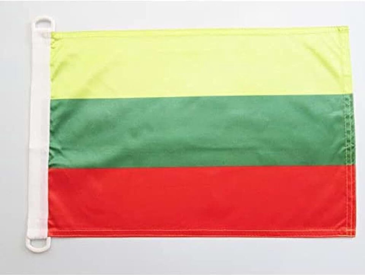 Bootvlag Litouwen 45x30 cm Litouws Mesh Polyester Plastic Ringen | Buiten en nautisch gebruik bootvlag Lietuva weerbestendig met dubbel gestikte naden en verstevigde randen