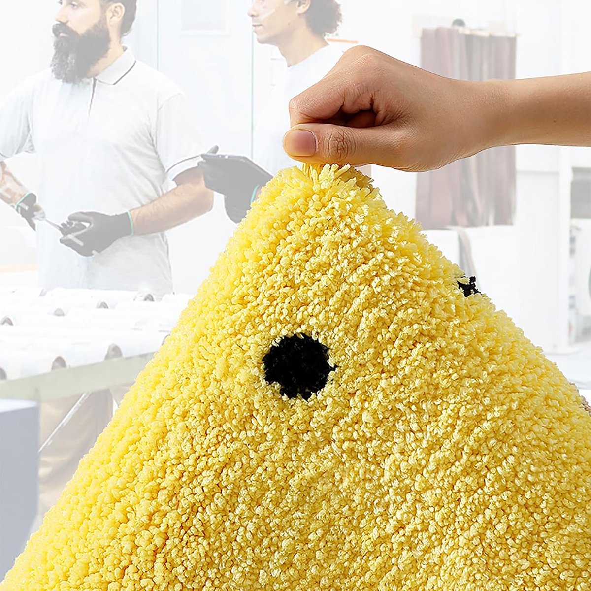 Een schattig badmatras met speelse fruitpatronen, 50cm x 80cm, zachte pluisje badmatras met uitstekende waterabsorptie, antislip, afmetingen, banaanpatroon