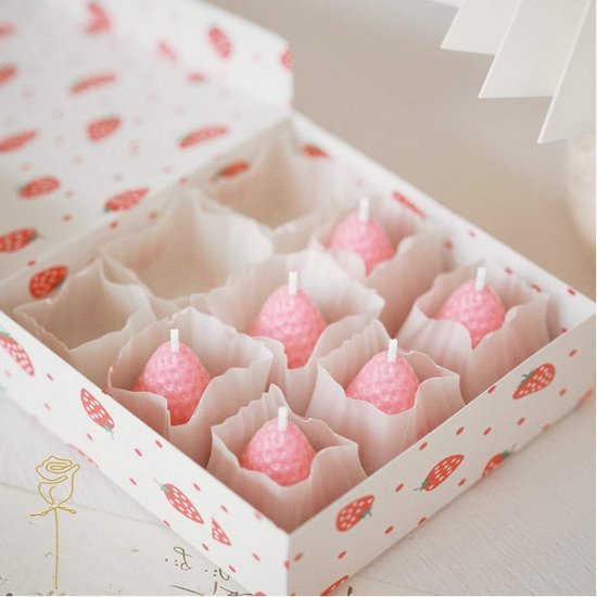 1 pakzachte en stevige siliconen aardbeienvorm, ambachten en taartdecoratie, kaarsenmakerij mal voor was, hars, zeep en chocolade (5,9 × 6,5 cm) — afbeelding 4