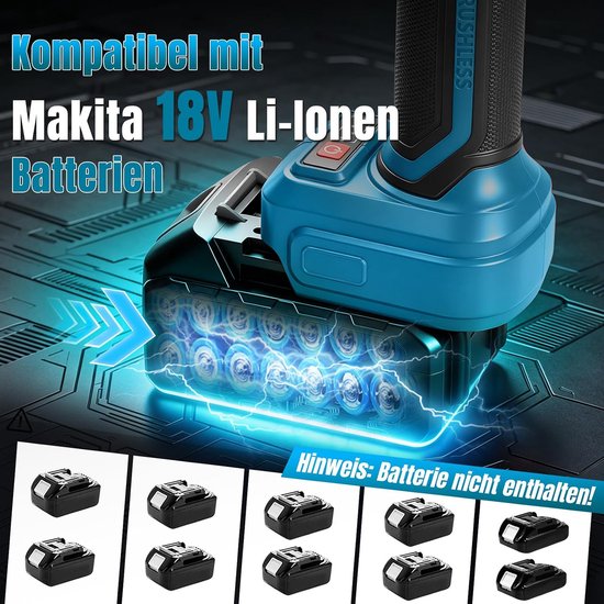 Accu-takkenschaar voor Makita 18V accu, zonder accu, maximale opening 50 mm — afbeelding 5