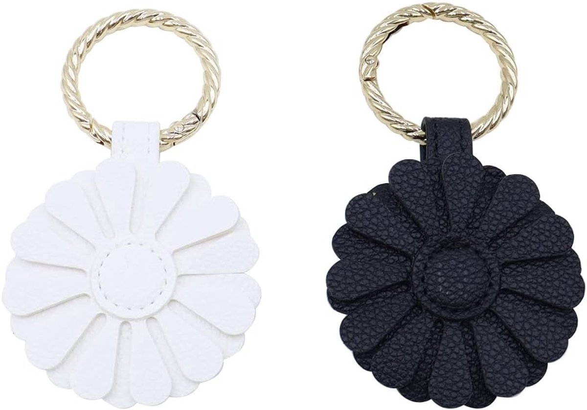 2 stuks magnetische reishoedclip, bloemenontwerp hoedsluiting veilige antislip clip voor tassen bagage portemonnee zachte grip niet-markering (zwart, wit)