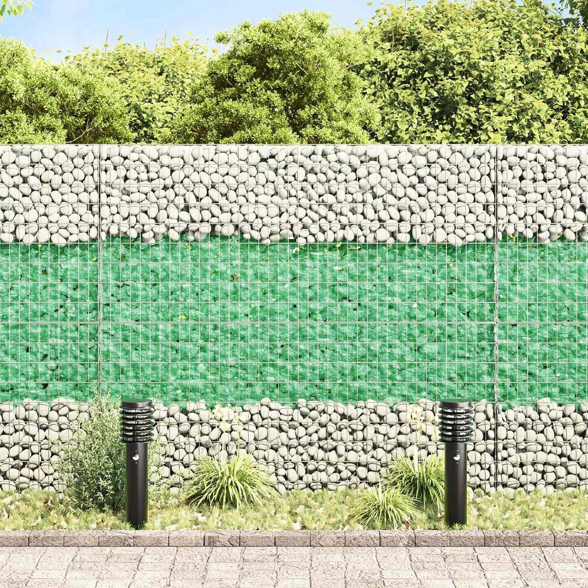 Lichtgroen glas, decoratieve stenen voor tuin en terras, 6-12 cm glasstenen voor een elegante tuinvormgeving