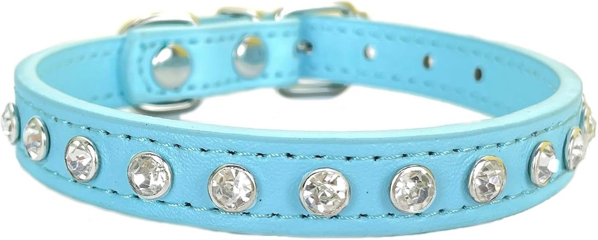 Hondenhalsband met Diamanti voor Katten Kleine Honden - Blauw - XS