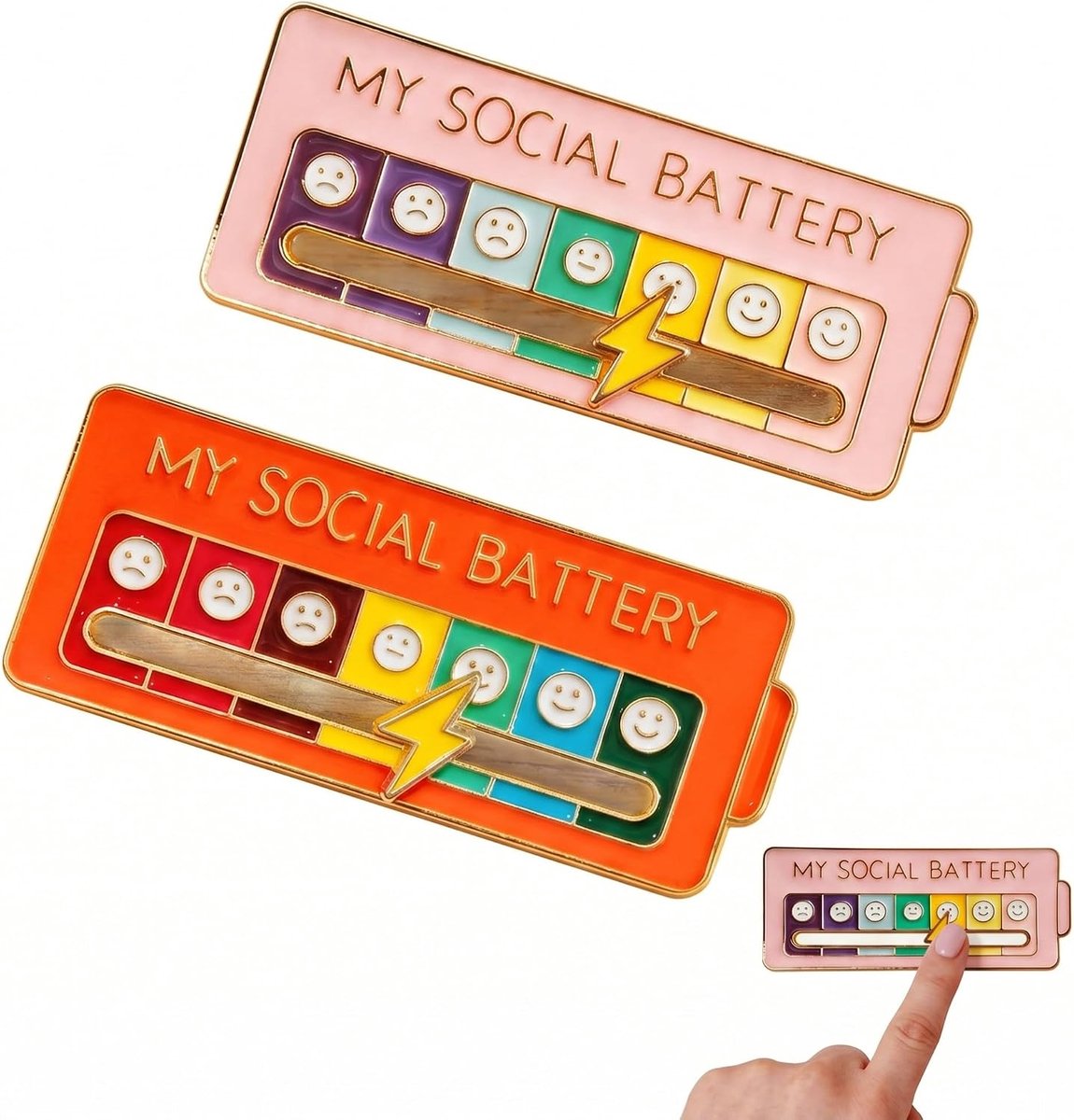 Sociale batterij pin grappige magneet schuifregelaar persoonlijk accessoire broche kleding rugzak, sociale batterij pin, mijn sociale batterij pin, pinnen