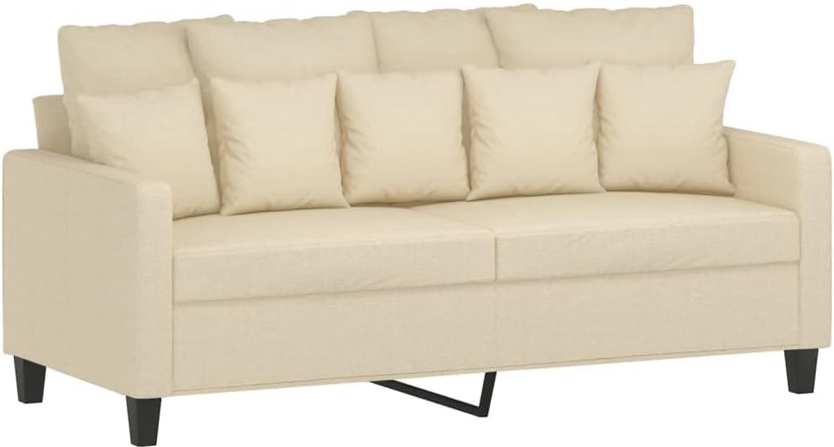 2-zitsbank, crème, 140 cm, stof, woonkamerbank, kantoorbank, slaapkamerbank, loungebank voor woonkamer, slaapkamer, logeerkamer