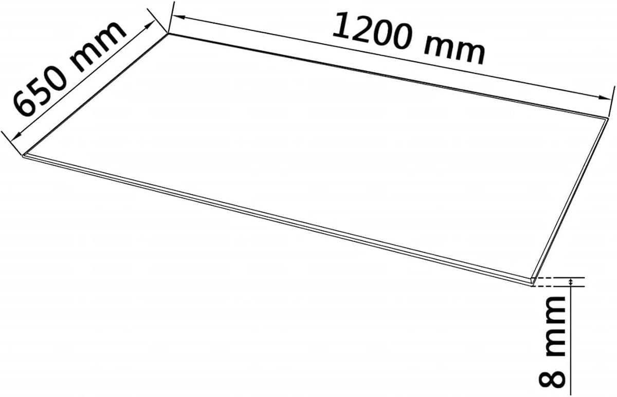 Tafelblad, rond, vierkant, rechthoekig, van gehard glas, dikte 6/8/10 mm, keukentafelblad, tafelblad voor eetkamer, tafelblad, tafelblad van glas