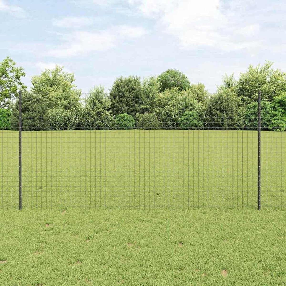 Palen 10 stuks U-kanaal grijs 120 cm staal, hekstangen metalen palen voor draadhekken, tuinhek, binnenplaats, kippenhok, wilgenhek buiten, 42006282