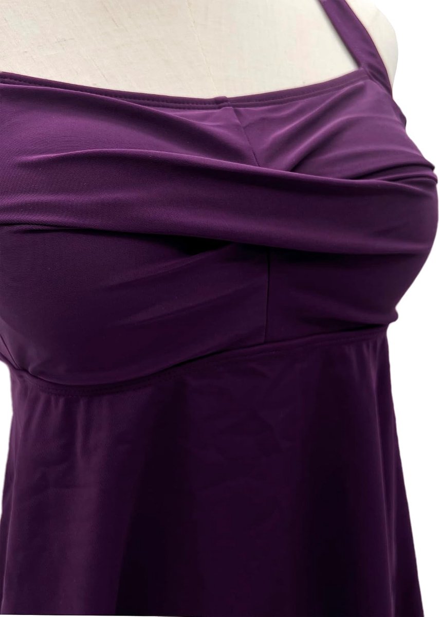 Sets voor dames, 2 stuks, twist front tankini-top met boyshort, buikcontrole, badmode, bloemenbadpak
