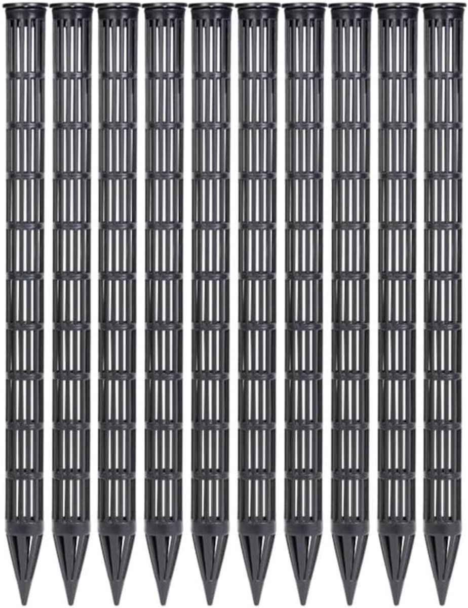 Ventilatiestaven, 10-delige plantenaarde, beluchter, plantenwortelbuizen, bodemventilatiebuizen, bodemventilatiestaaf, vloerventilator voor tuinieren