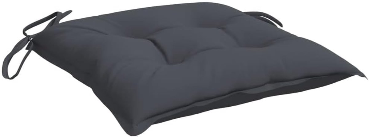 Terrasmeubel, schommelkussen, kussen voor terrasstoelen, stoelkussen, 2 stuks, antraciet, 50 x 50 x 7 cm, Oxford-stof