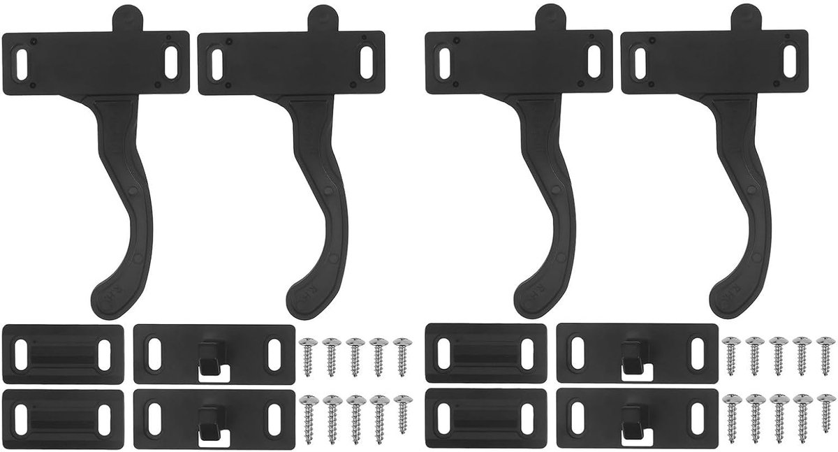 4 sets Camper Scherm Deur Vergrendeling: RV Scherm Deur Handvat Kit - Trailer Vergrendeling Handvat Vervanging voor Campers en Caravans
