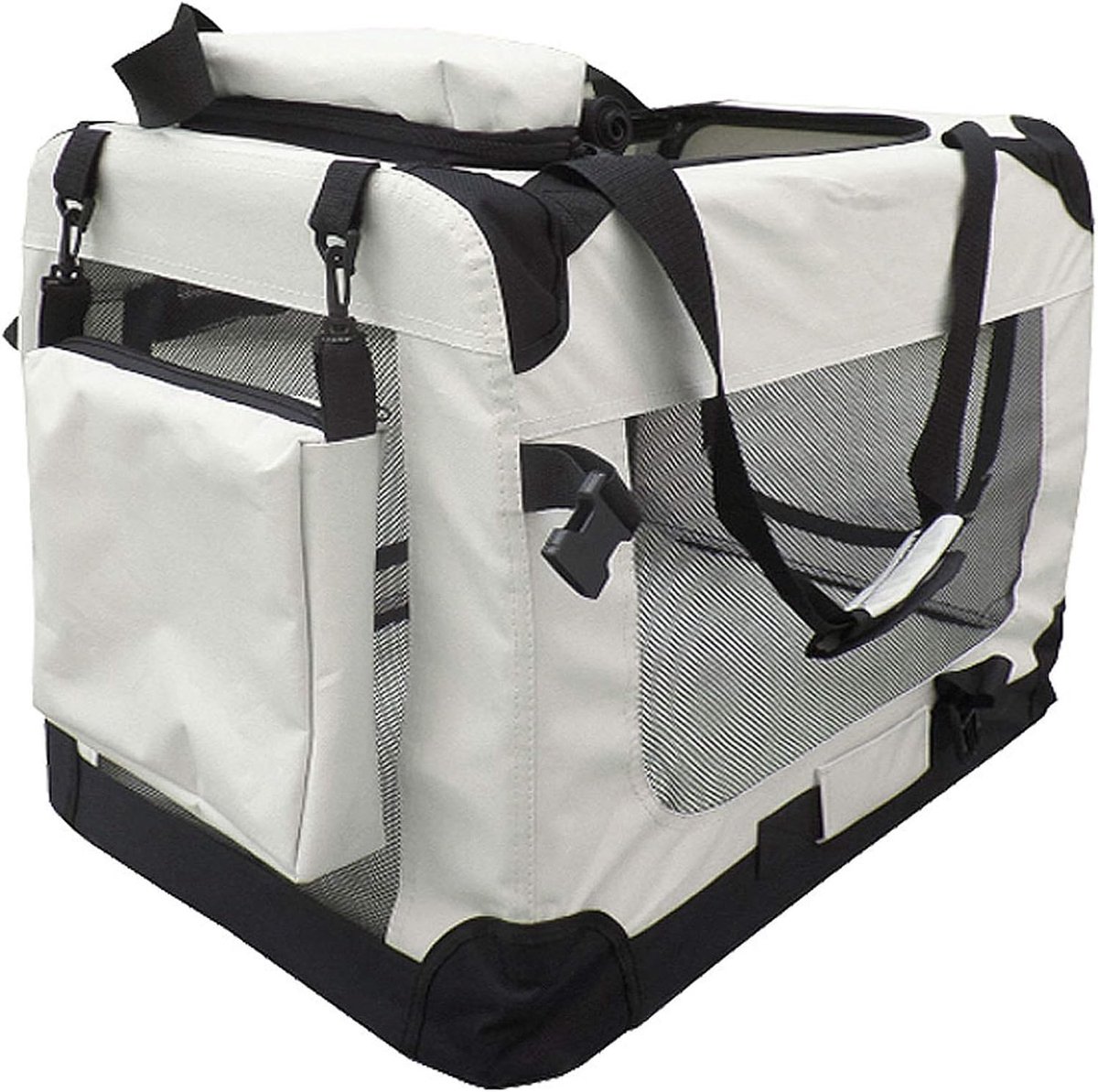 Opvouwbare hondenbox transporttas transportbox auto voor katten honden grote kleine box tas bed deken klein auto transport 7 maten zakken vijf kleuren, kleur: beige, maat: XL (80 x 55 x 60 cm)