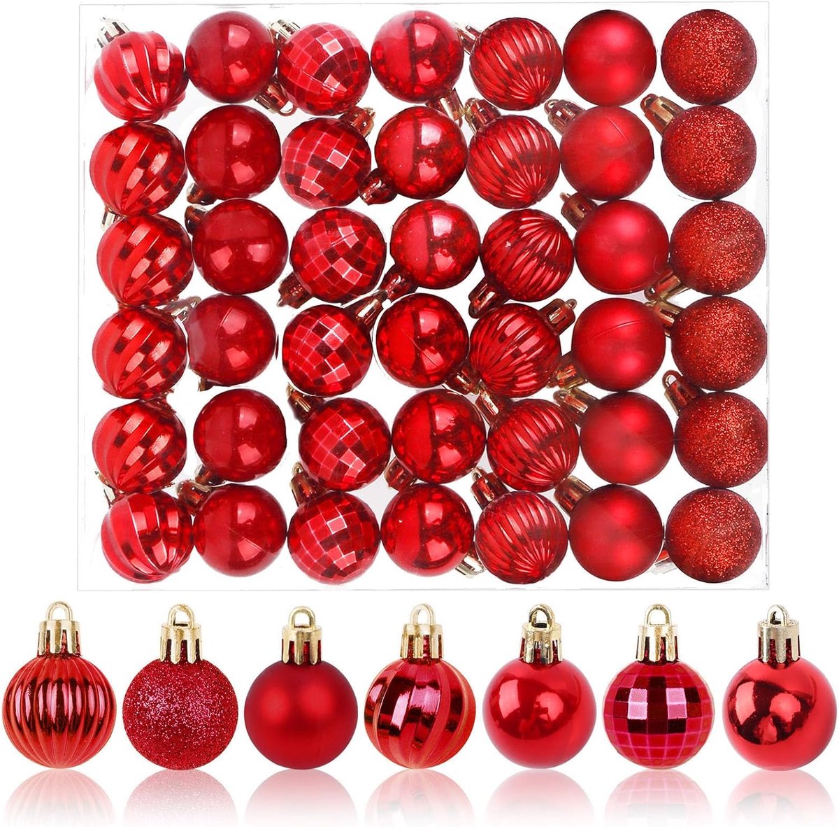 Kerstballen 3cm (rood)