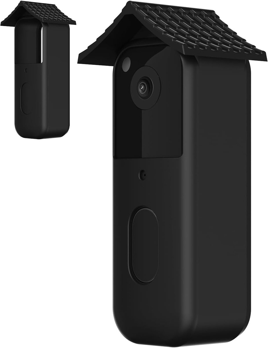 honecumi Siliconen hoes voor Blink-videodeurbel, weerbestendige beschermhoes met dak, zachte krasbestendige siliconen cover skin voor Blink-deurbelcamera, outdoor & indoor, 1 stuk