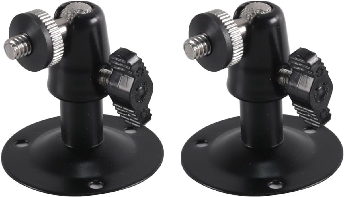 2 stuks ringcamera-muurbeugel, verstelbare beveiligingscamerahouder met schroeven, compatibel met de meeste modellen voor binnen en buiten (zwart)