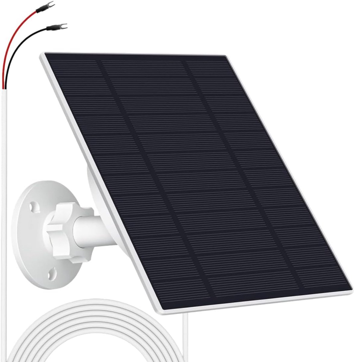 10W Zonnepanellader voor Nest/Eufy Deurbel 2K Camera, Ring Video Deurbel 2, Deurbel 3, Video Deurbel 3, Deurbel 4 Plus, met 360 ° Verstelbare Beugel, IP66 Waterdicht